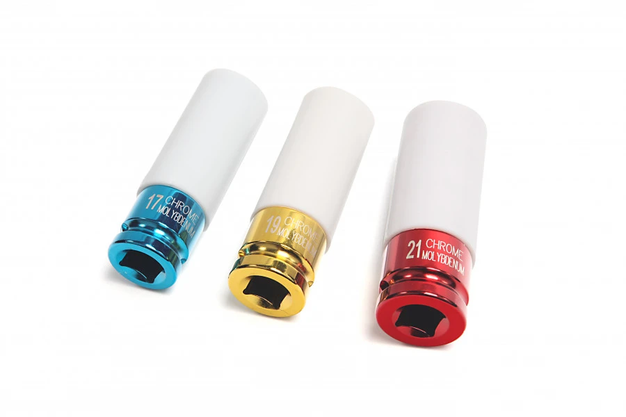 HBM 3 Delige Lange Krachtdoppenset Met Kunststof Beschermhulzen 3 HBM 3 Delige Lange Krachtdoppenset Met Kunststof Beschermhulzen