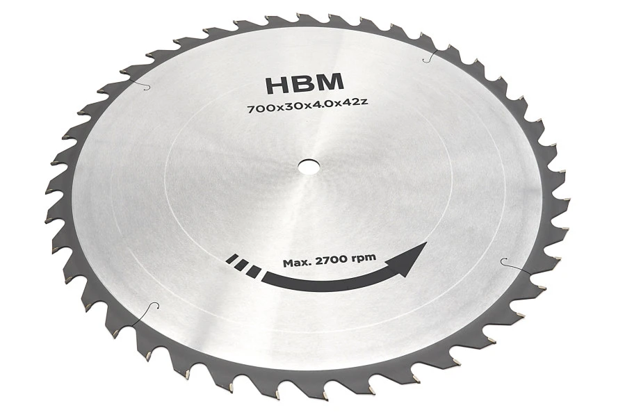 HBM 700 Mm - 42-T Zaagblad Voor HBM Professionele Wipzaag / Brandhoutzaag 5.5 PK - 400 Volt 3 HBM 700 Mm - 42-T Zaagblad Voor HBM Professionele Wipzaag / Brandhoutzaag 5.5 PK - 400 Volt