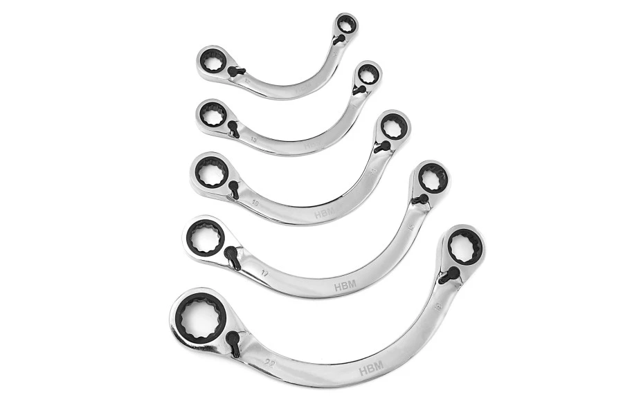 HBM Startersleutelset, Halve Maan Steeksleutelset 5-delig 3 HBM Startersleutelset, Halve Maan Steeksleutelset 5-delig