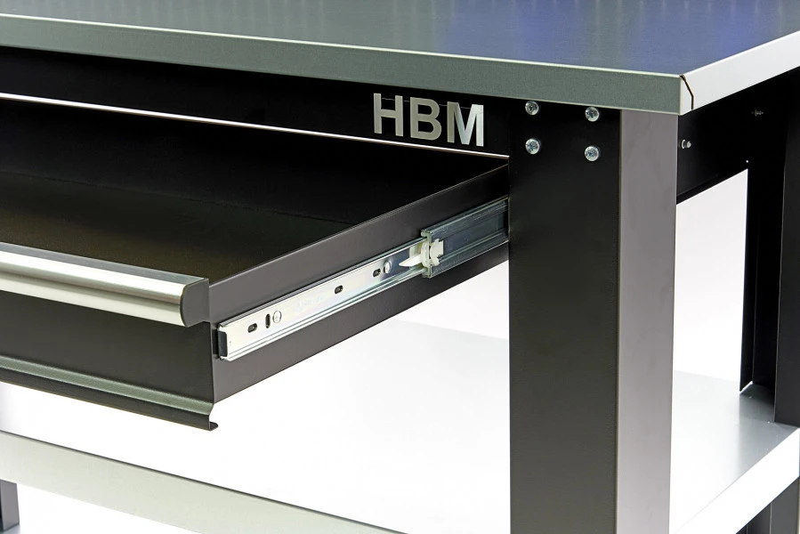 HBM Professionele Stalen 3 Laags Werkbank Met La En Achterwand 137 Cm 6 HBM Professionele Stalen 3 Laags Werkbank Met La En Achterwand 137 Cm - Afbeelding 4