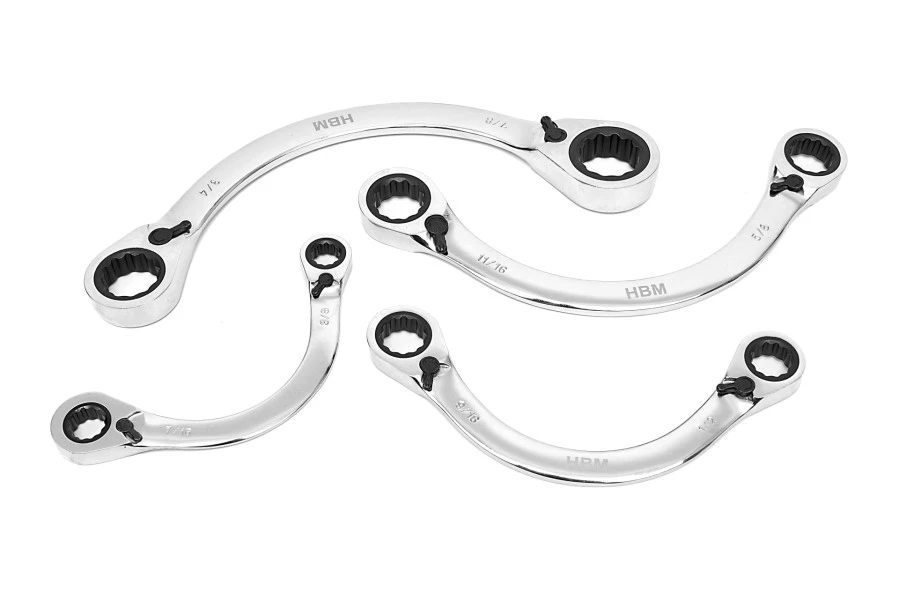 HBM Startersleutelset, Halve Maan Steeksleutelset 4-delig 4 HBM Startersleutelset, Halve Maan Steeksleutelset 4-delig - Afbeelding 2