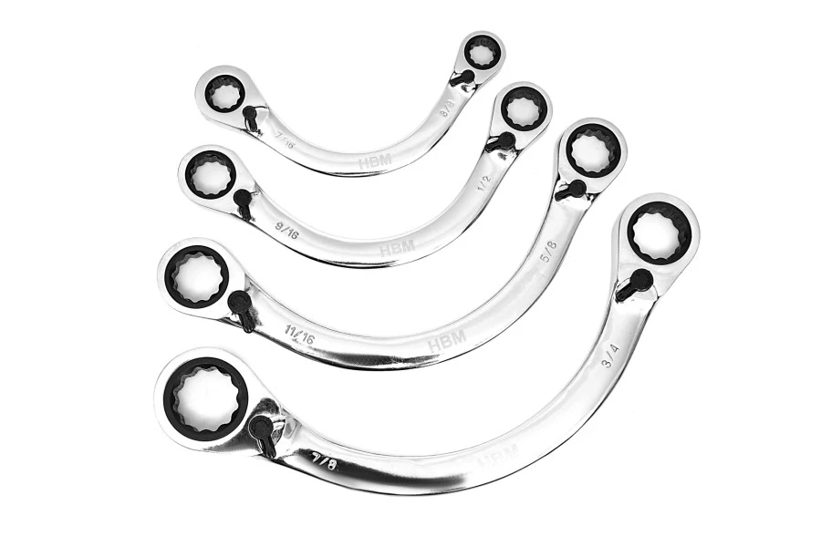 HBM Startersleutelset, Halve Maan Steeksleutelset 4-delig 3 HBM Startersleutelset, Halve Maan Steeksleutelset 4-delig