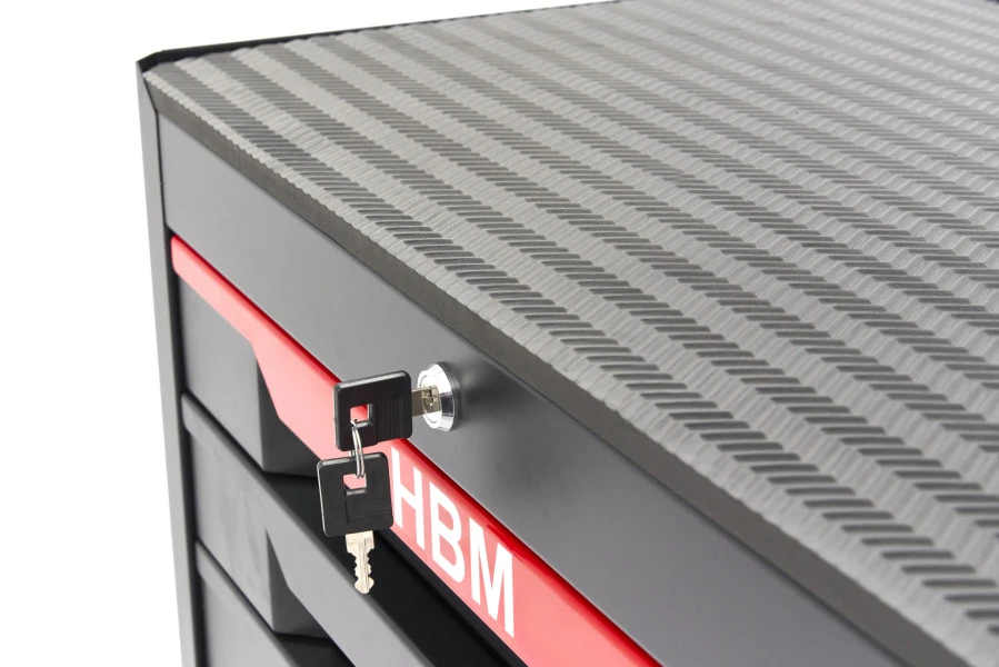 HBM Gereedschapswagen 7 Laden, 68 Cm , Zwart 9 HBM Gereedschapswagen 7 Laden, 68 Cm , Zwart - Afbeelding 7