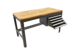 HBM 156 Cm Professionele Werkbank Met 5 Laden En Houten Werkblad Zwart -Pro Gereedschap Verkoop hbm 110 88.jpg 1200x600 e921aebc88