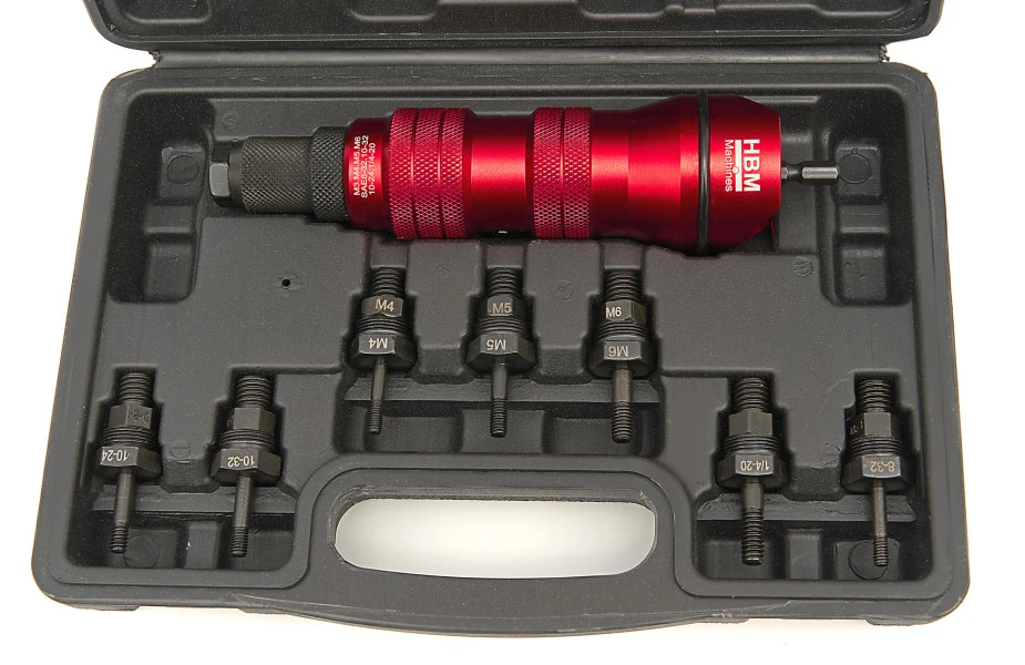 HBM Professionele Blindklinkmoertang Voor In De Accuboormachine MM En INCH Maten 5 HBM Professionele Blindklinkmoertang Voor In De Accuboormachine MM En INCH Maten - Afbeelding 3