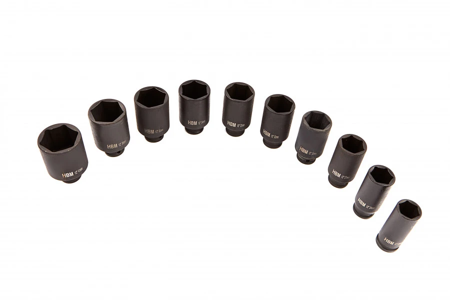 HBM 1/2" Krachtdoppenset Grote Maten 10 Delig 5 HBM 1/2" Krachtdoppenset Grote Maten 10 Delig - Afbeelding 3