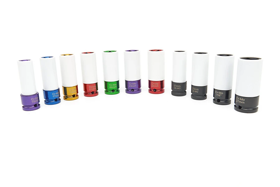 HBM Lange Krachtdoppenset Met Beschermkappen 11-delig, 1/2 Inch 5 HBM Lange Krachtdoppenset Met Beschermkappen 11-delig, 1/2 Inch - Afbeelding 3