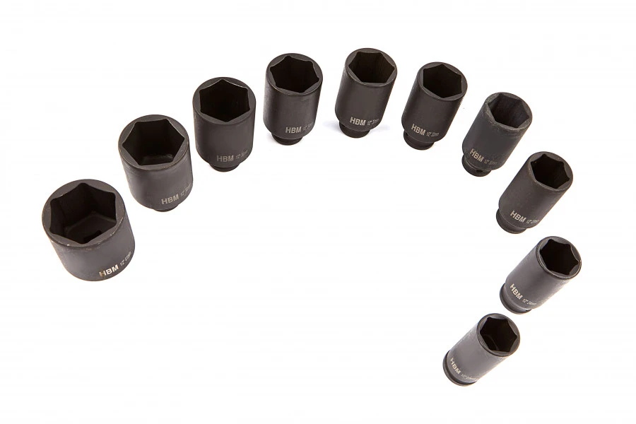 HBM 1/2" Krachtdoppenset Grote Maten 10 Delig 4 HBM 1/2" Krachtdoppenset Grote Maten 10 Delig - Afbeelding 2