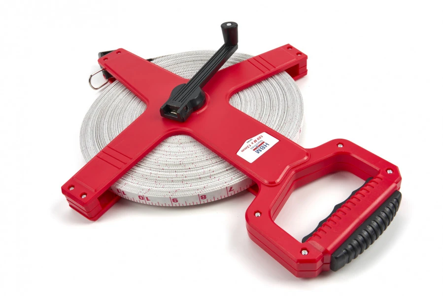 HBM 100 M X 13 Mm Fiberglass Meetband, Meetlint, Landmeter 4 HBM 100 M X 13 Mm Fiberglass Meetband, Meetlint, Landmeter - Afbeelding 2