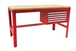 HBM 155 Cm Professionele Werkbank Met 5 Laden En Houten Werkblad, ROOD -Pro Gereedschap Verkoop hbm 614 2.jpg 1200x600 79cbaebc88