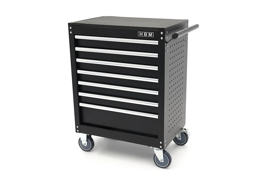 HBM Gereedschapswagen Met 7 Laden - 68 Cm - Zwart 3 HBM Gereedschapswagen Met 7 Laden - 68 Cm - Zwart