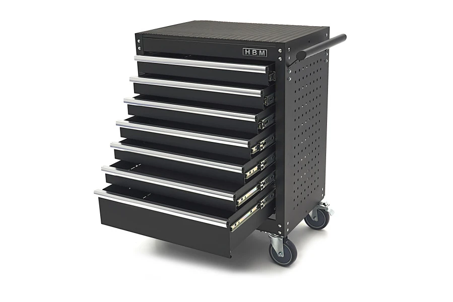 HBM Gereedschapswagen Met 7 Laden - 68 Cm - Zwart 5 HBM Gereedschapswagen Met 7 Laden - 68 Cm - Zwart - Afbeelding 3